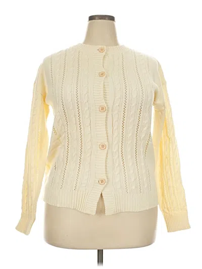 Pre-owned Made With Love Cardigan Sweater In Ivory