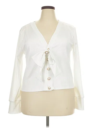 Pre-owned Made With Love Cardigan Sweater In White