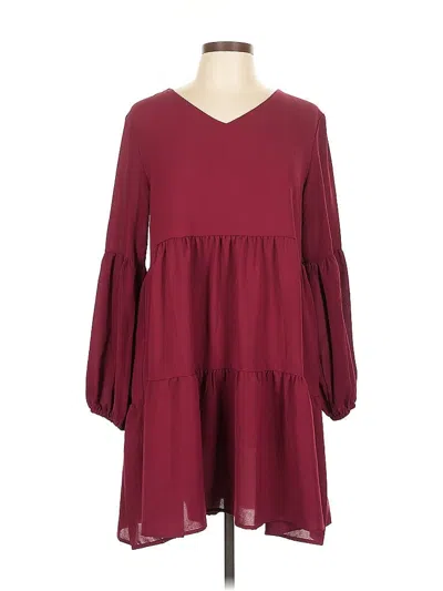 Pre-owned Made With Love Casual Dress In Burgundy