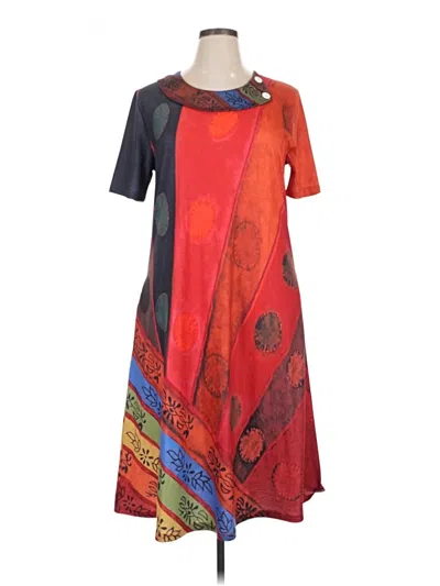 Pre-owned Made With Love Casual Dress In Red