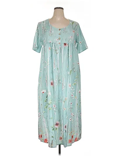 Pre-owned Made With Love Casual Dress In Teal