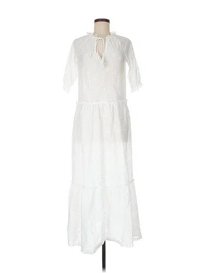 Pre-owned Made With Love Casual Dress In White