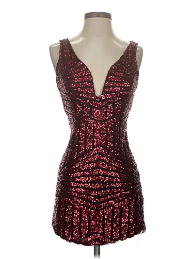 Pre-owned Made With Love Cocktail Dress In Burgundy
