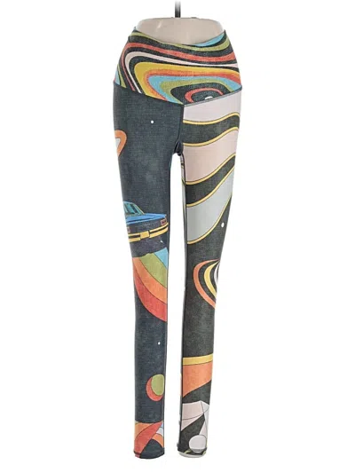 Pre-owned Made With Love Leggings In Gray