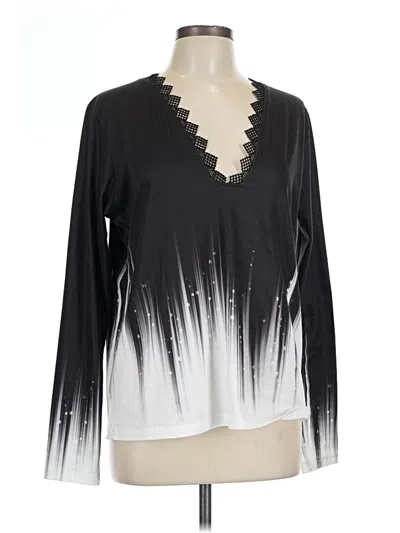 Pre-owned Made With Love Long Sleeve Blouse In Black