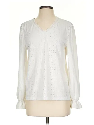Pre-owned Made With Love Long Sleeve Blouse In Ivory