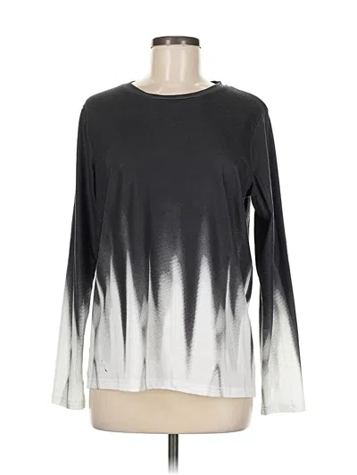 Pre-owned Made With Love Long Sleeve T-shirt In Gray