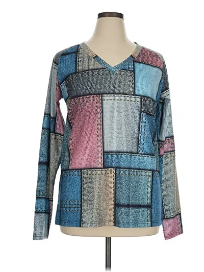Pre-owned Made With Love Long Sleeve T-shirt In Blue