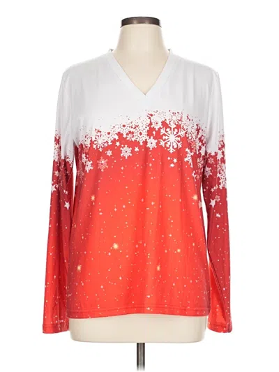 Pre-owned Made With Love Long Sleeve T-shirt In Red