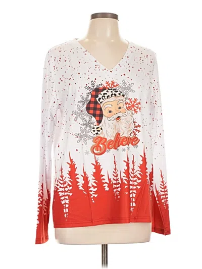 Pre-owned Made With Love Long Sleeve T-shirt In Red