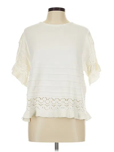 Pre-owned Made With Love Poncho In Ivory