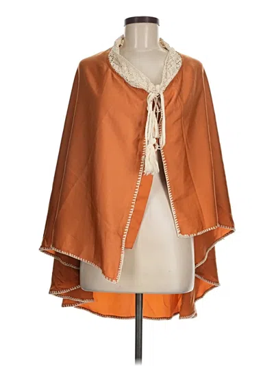Pre-owned Made With Love Poncho In Orange