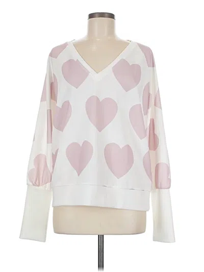 Pre-owned Made With Love Pullover Sweater In White