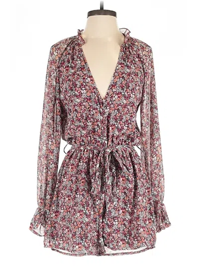 Pre-owned Made With Love Romper In Burgundy