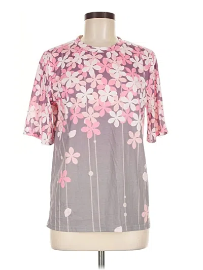 Pre-owned Made With Love Short Sleeve T-shirt In Gray