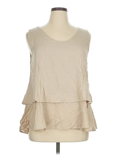 Pre-owned Made With Love Sleeveless Blouse In Brown