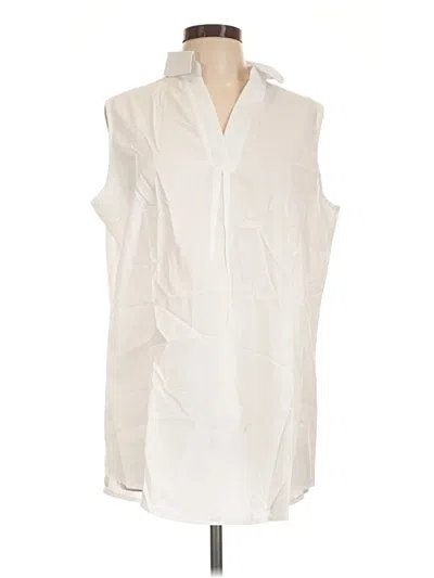 Pre-owned Made With Love Sleeveless Button Down Shirt In Ivory