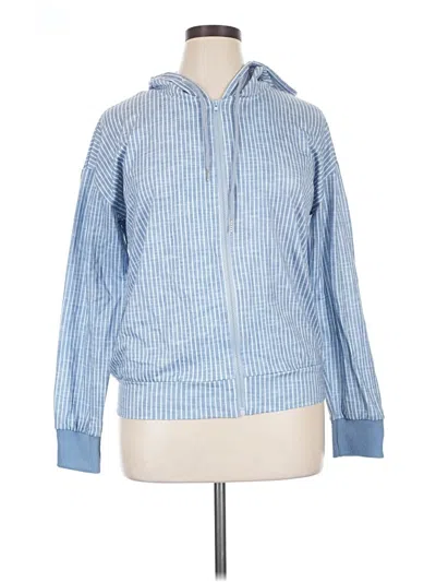 Pre-owned Made With Love Zip Up Hoodie In Blue