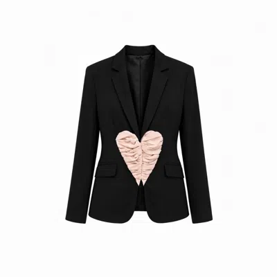 Madebyza Women's Black Blazer Of Love