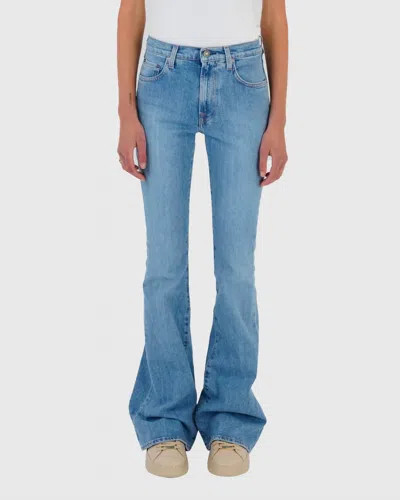 Madeintomboy Ursula Comfort Flared Denim Jeans In Blue