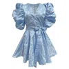 Madeleine Simon Studio Women's Aquaris Blue Roses Dress In Blue
