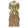 Madeleine Simon Studio Bauble A Gold Chandelier Haus Dress In Gold