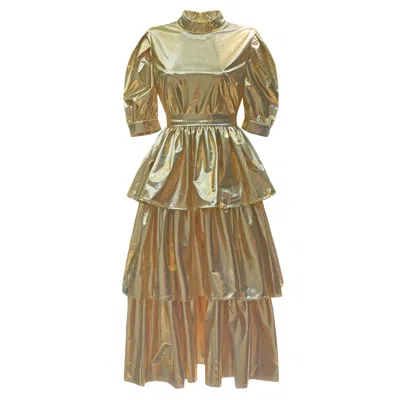 Madeleine Simon Studio Bauble A Gold Chandelier Haus Dress