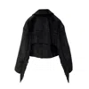 Madeleine Simon Studio Women's Black Grammy Vera Wild Heart Apache Coat In Black