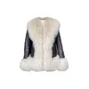 Madeleine Simon Studio Women's Brown / Neutrals Ballerina Brown & Beige Sheepskin Jacket In White