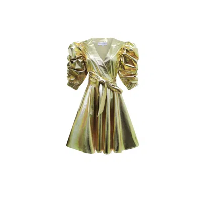 Madeleine Simon Studio Abundance Mindset Dress In Gold