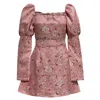 MADELEINE SIMON STUDIO WOMEN'S PINK / PURPLE BROKEN HALO VINTAGE ROSE DRESS
