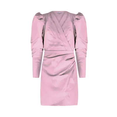 Madeleine Simon Studio Women's Pink / Purple Copenhagen Vegan Leather Dress - Pink Sky In Pink/purple