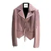 Madeleine Simon Studio Women's Pink / Purple Planetary Play Pink Texas Fringe Jacket In Pink/purple