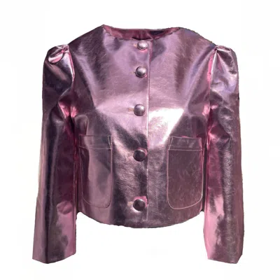Madeleine Simon Studio Women's Pink / Purple The Mighty Little Pink Vegan Jacket In Pink/purple