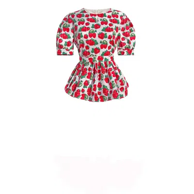 Madeleine Simon Studio Women's Swedish Strawberry Haus Top In Red