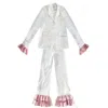 Madeleine Simon Studio Women's White The Lazy Artist Pjs In White