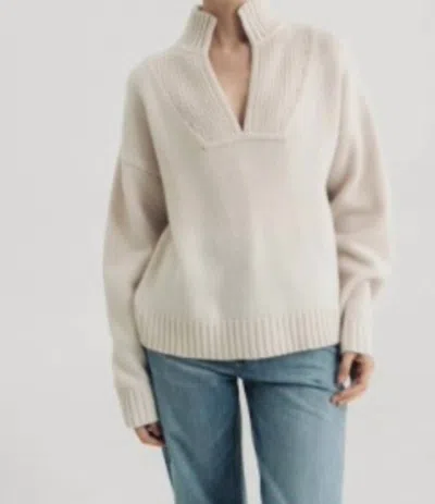 Madeleine Thompson Banksy Knit Sweater In Cream In White