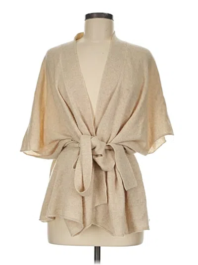 Pre-owned Madeleine Thompson Cashmere Cardigan Sweater In Tan