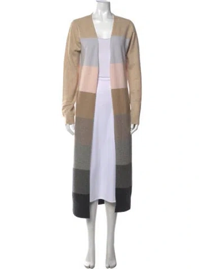 Pre-owned Madeleine Thompson Cashmere Colorblock Pattern Sweater In Black/neutrals