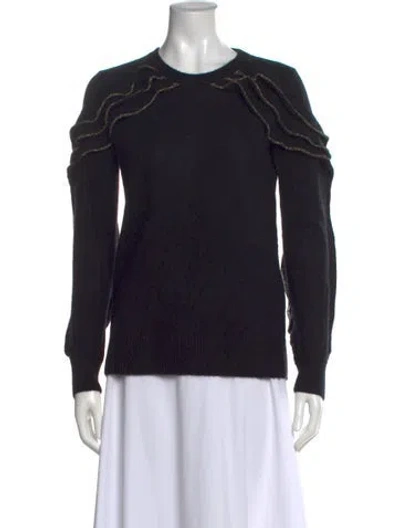 Pre-owned Madeleine Thompson Cashmere Crew Neck Sweater In Black