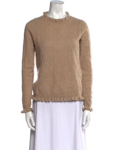 Pre-owned Madeleine Thompson Cashmere Crew Neck Sweater In Neutral