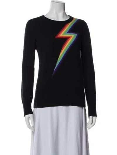 Pre-owned Madeleine Thompson Cashmere Graphic Print Sweater In Blue