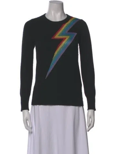 Pre-owned Madeleine Thompson Cashmere Graphic Print Sweater In Gray