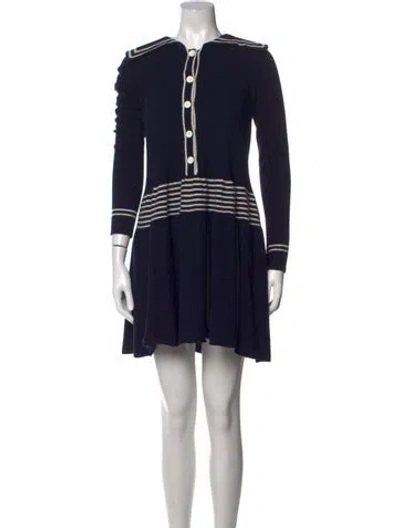 Pre-owned Madeleine Thompson Cashmere Mini Dress W/ Tags In Blue