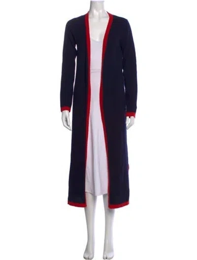 Pre-owned Madeleine Thompson Cashmere Open Front Sweater In Blue