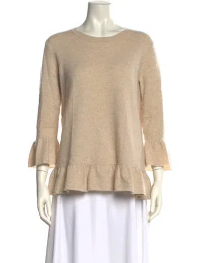 Pre-owned Madeleine Thompson Cashmere Scoop Neck Sweater In Neutral