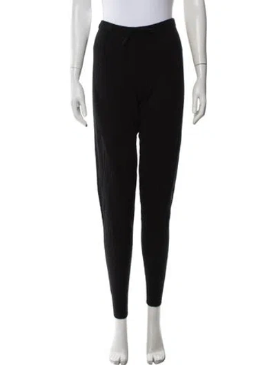Pre-owned Madeleine Thompson Cashmere Straight Leg Pants In Black
