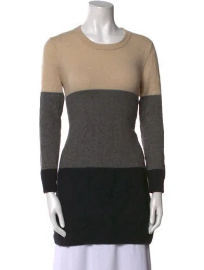 Pre-owned Madeleine Thompson Cashmere Striped Sweater In Black