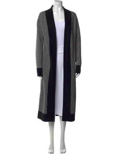 Pre-owned Madeleine Thompson Cashmere Striped Sweater In Black