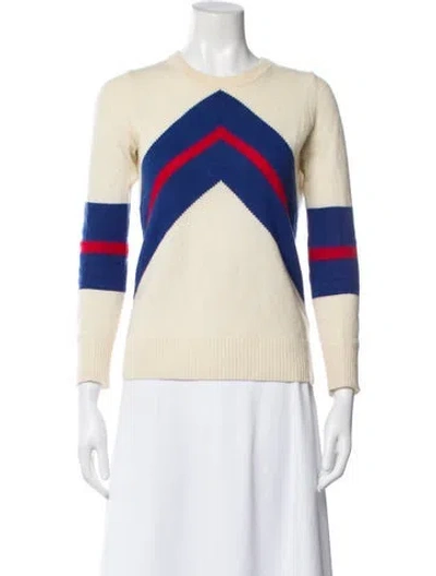 Pre-owned Madeleine Thompson Cashmere Striped Sweater In Blue